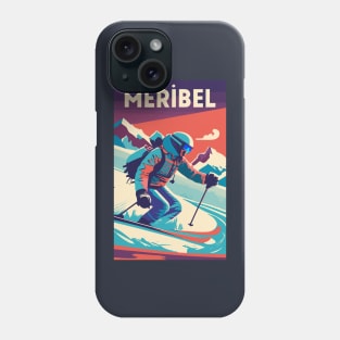 A Vintage Travel Art of Meribel - France Phone Case