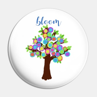 Bloom Tree in Bright Colors Pin