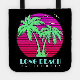 Long Beach California Palm Trees Sunset Tote