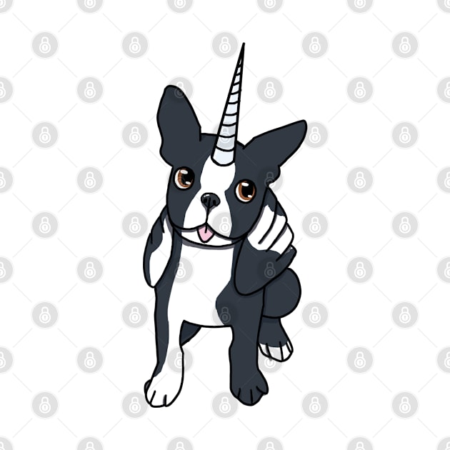 Boston Terrier Alicorn Dog :: Canines and Felines by Platinumfrog