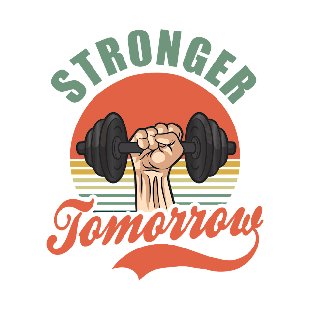 Bodybuilder Shirt | Vintage Stronger Tomorrow by Gawkclothing