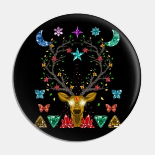 Diamond deer Pin