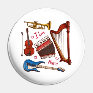 I love music instruments Pin