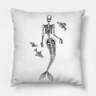 Mermaid Skeleton Pillow