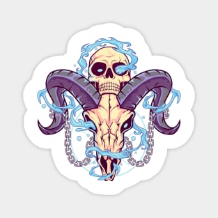 Baphomet Skull Magnet