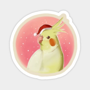 Christmas Cockatiel Magnet