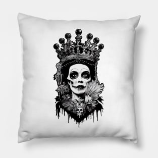 Queen of The Dead (for light backgrounds) Pillow