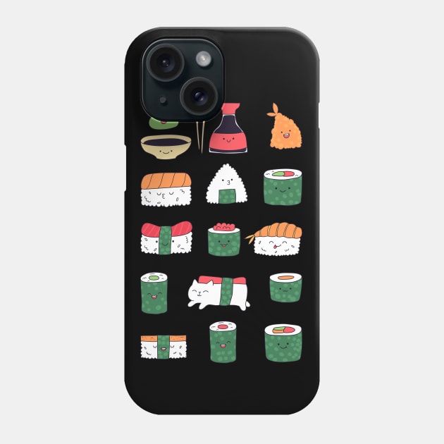 Kawaii Sushi Phone Case by kostolom3000