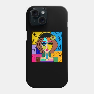 Funky Modern Art Girl Phone Case