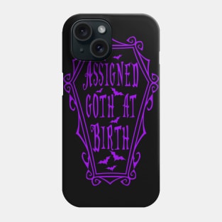 Goth at Birth in Purple Phone Case