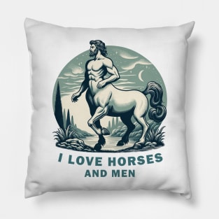 Centaur Ancient greek Mythical beast, funny graphic t-shirt, for women who love horses and men. Pillow