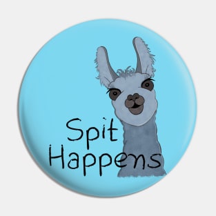 Cute llama spit happens Pin