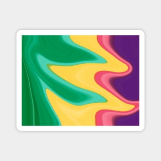 Colorful abstract creative liquid flowing Magnet