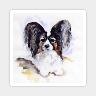 Papillon Watercolor Painting - Dog Lover Gifts Magnet