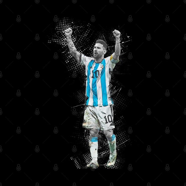 Leo Messi abstract art by San Creative