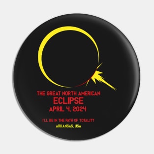 Eclipse 2024 Arkansas, USA Pin