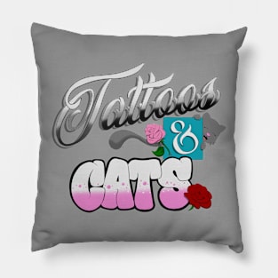 Tattoos n Cats Pillow