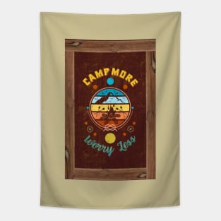 Camp More Worry Less Positive Affirmation Tapestry