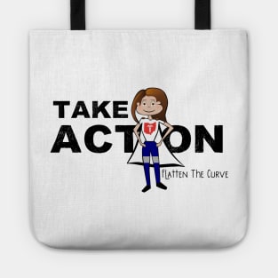 Take Action Dr. Acton Superhero Flatten the Curve Gift Tote