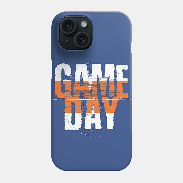 Orange and Blue Gameday // Grunge Vintage Football Game Day Phone Case by SLAG_Creative