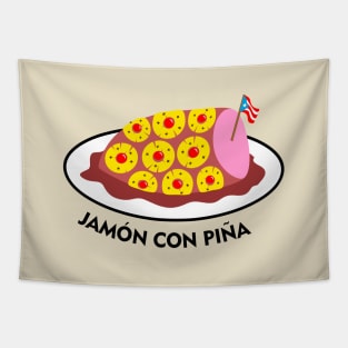 Jamon con Piña Puerto Rico Food Pineapple Ham Boricua Tapestry