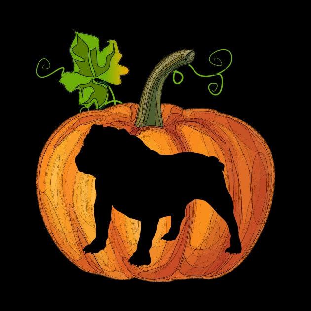 Bulldog in pumpkin by Flavie Kertzmann