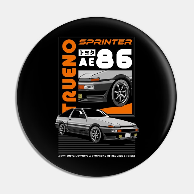 Trueno Sprinter AE86 Car Pin by milatees