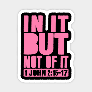 In It But Not Of It - 1 John 2:15-17 Magnet