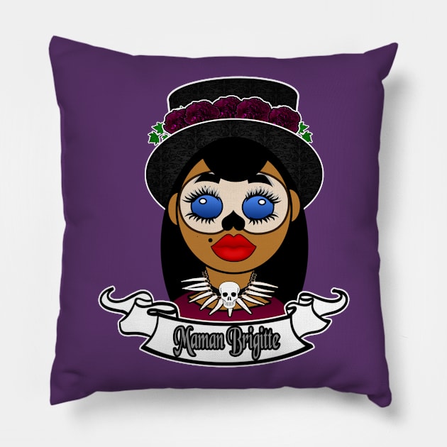 Lady in Purple Maman Brigitte Pillow by artbyomega