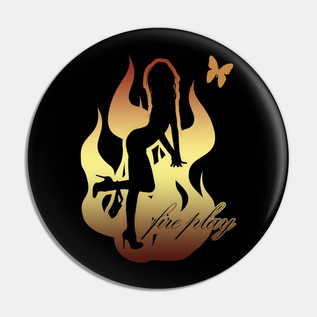 Fire Play - Burning Man Pin by tatzkirosales-shirt-store