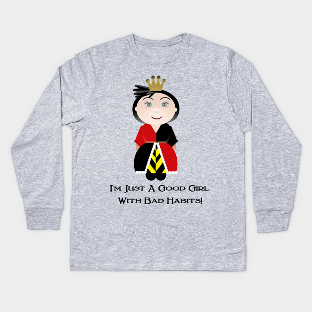 Queen Of My Heart Queen Of Hearts Kids Long Sleeve T Shirt