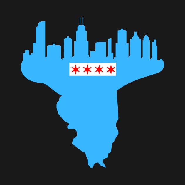 Chicago Illinois City Flag by Abide the Flow