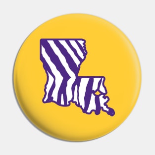 Louisiana Stripes - Gold Pin
