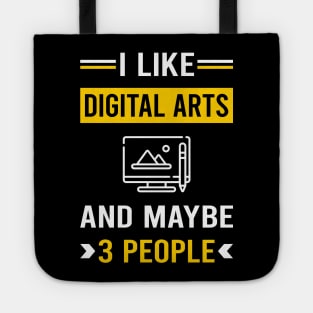 3 People Digital Art Arts Tote