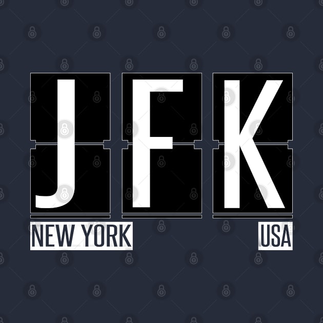 JFK - New York Airport Code Souvenir or Gift Shirt by HopeandHobby