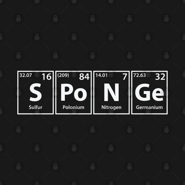 Sponge (S-Po-N-Ge) Periodic Elements Spelling by cerebrands