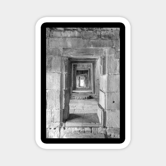 Portal After Portal, Baphuon Temple - BW Magnet by BrianPShaw