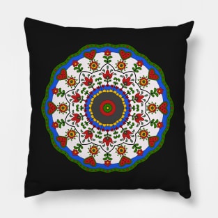 Folk Art 2 Mandala Pillow