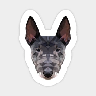 Low Poly Dog Bull Terrier Pet Dogs Art Magnet