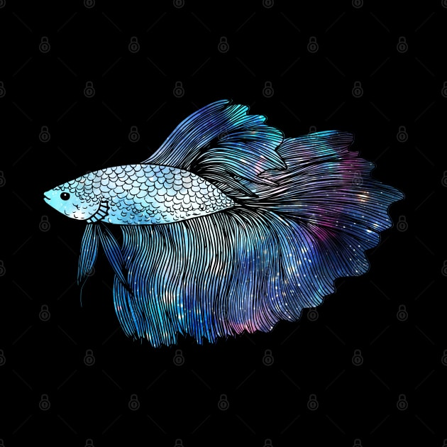 Betta Fish Galaxy by julieerindesigns
