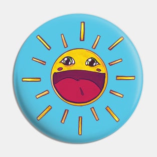 Good Morning Sun Cartoon Pin