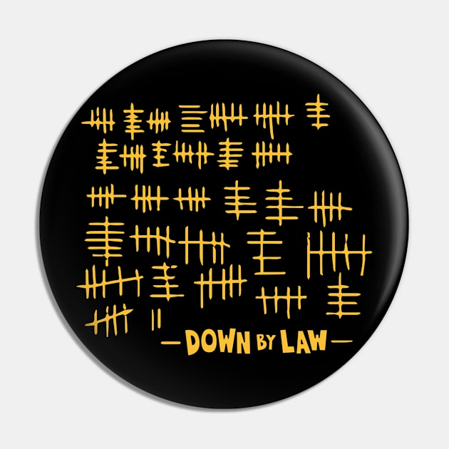 Down by Law Tribute - Cinematic Tally Marks Design - Jim Jarmusch Cult Movie Pin by Boogosh