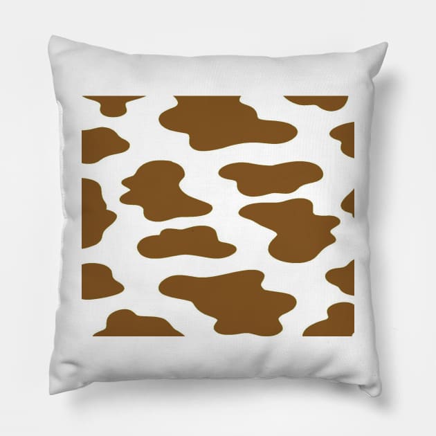 Brown cow Pillow by artforrart