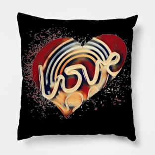 Valentine's day love heart art design Pillow