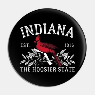 Indiana The Hoosier State Cardinal Pin