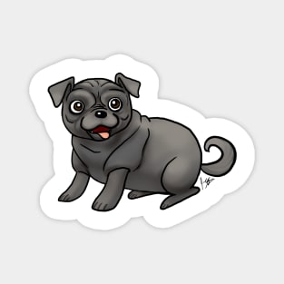 Dog - Pug - Black Magnet