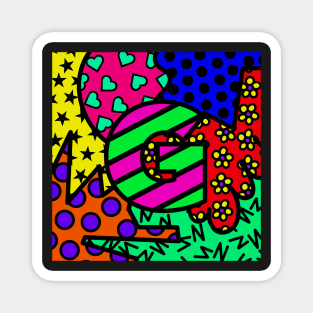 Alphabet Series - Letter G - Bright and Bold Initial Letters Magnet