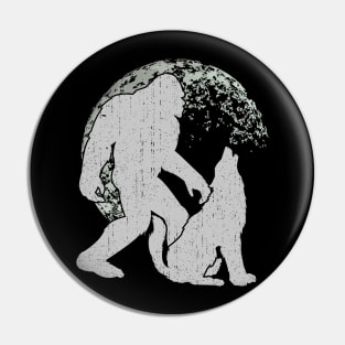 Bigfoot Wolf Moon Pin