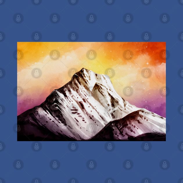 Mountain Landscape Paint by Mako Design 