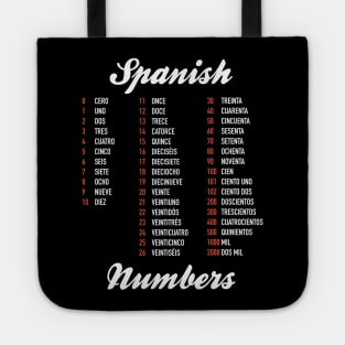 Spanish Numbers Tote